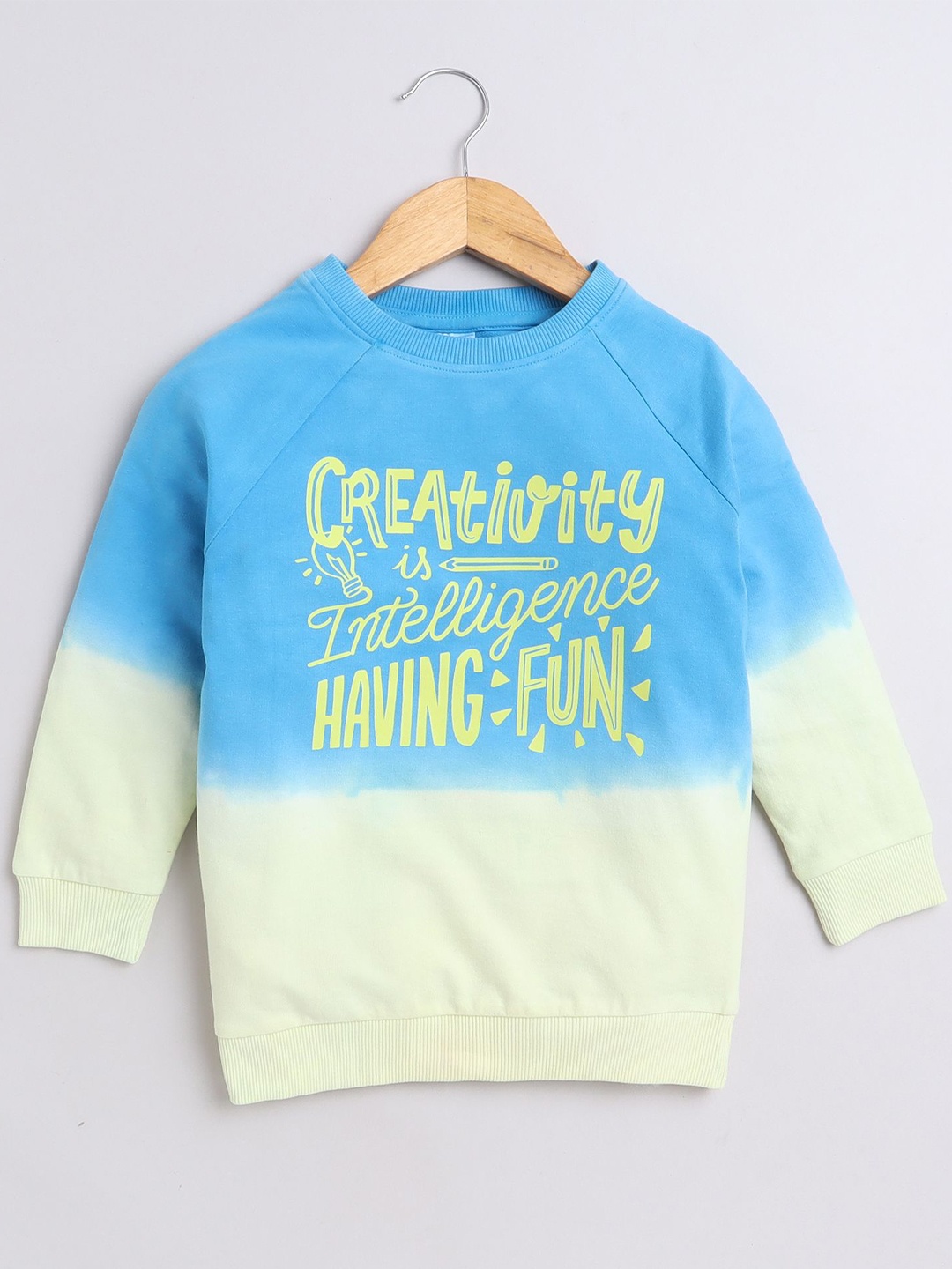 

BUMZEE Boys Typography Printed Sweatshirt, Blue