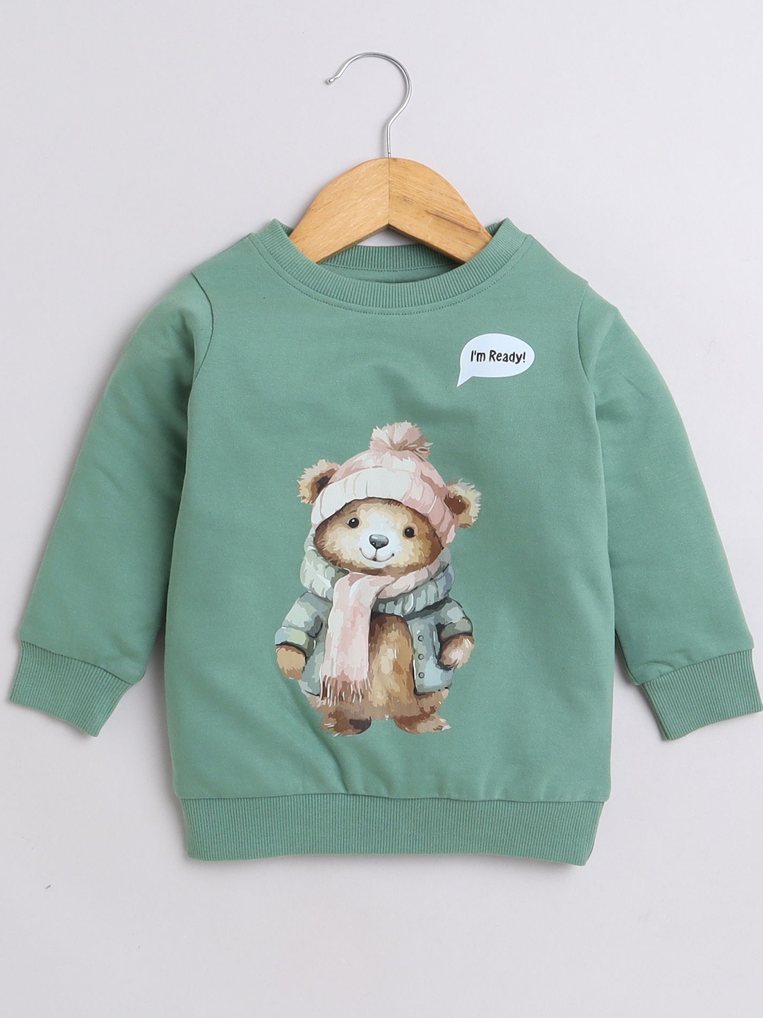 

BUMZEE Girls Printed Sweatshirt, Green