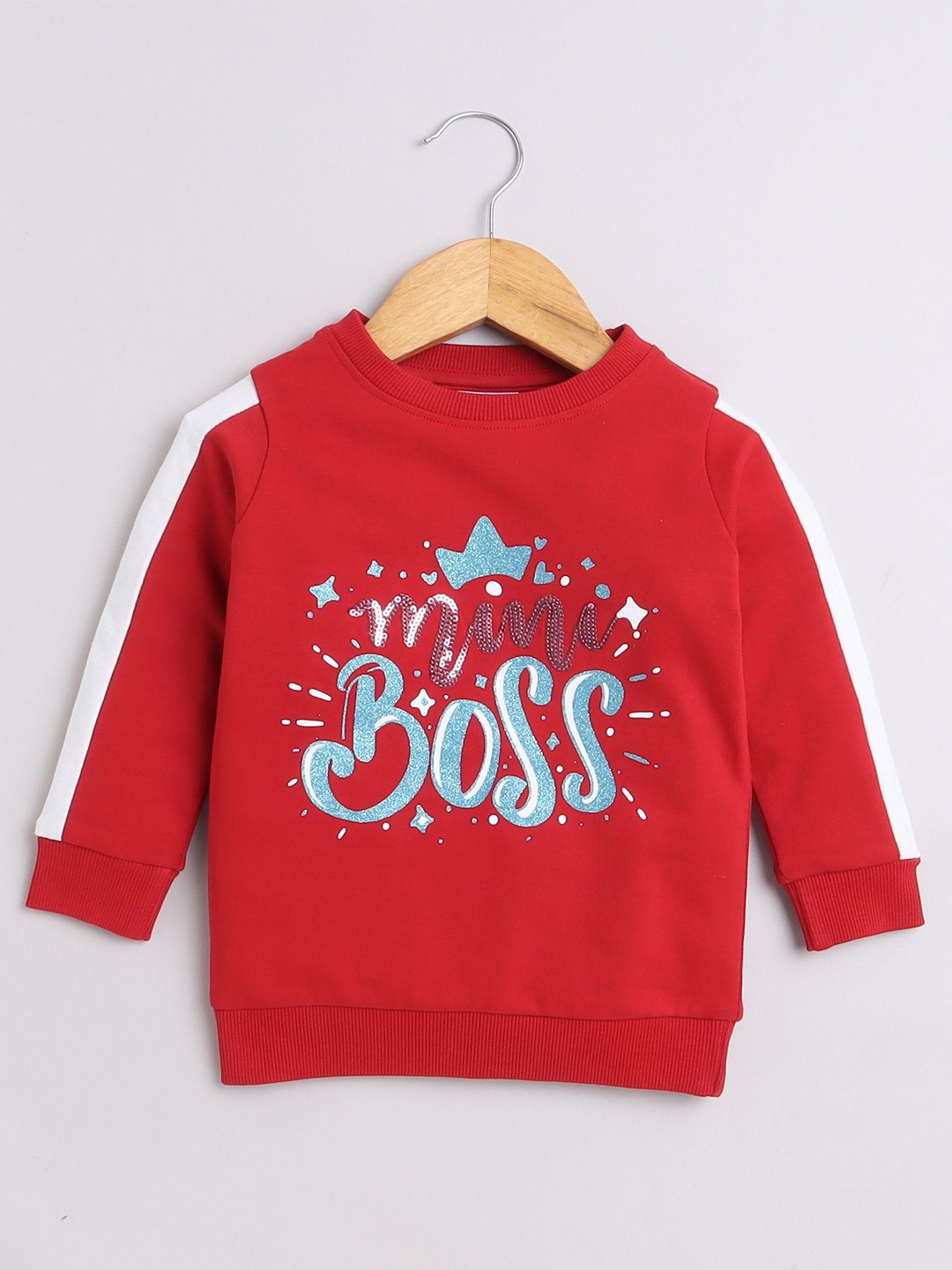 

BUMZEE Girls Printed Sweatshirt, Red