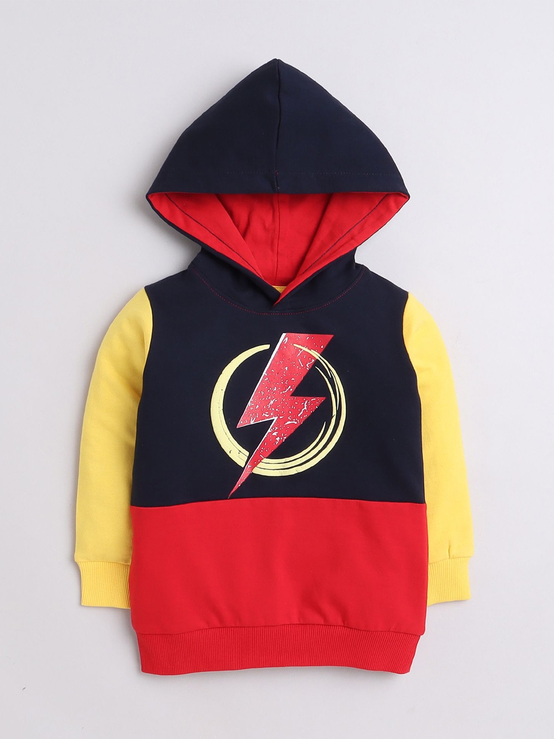 

BUMZEE Boys Printed Hooded Sweatshirt, Multi