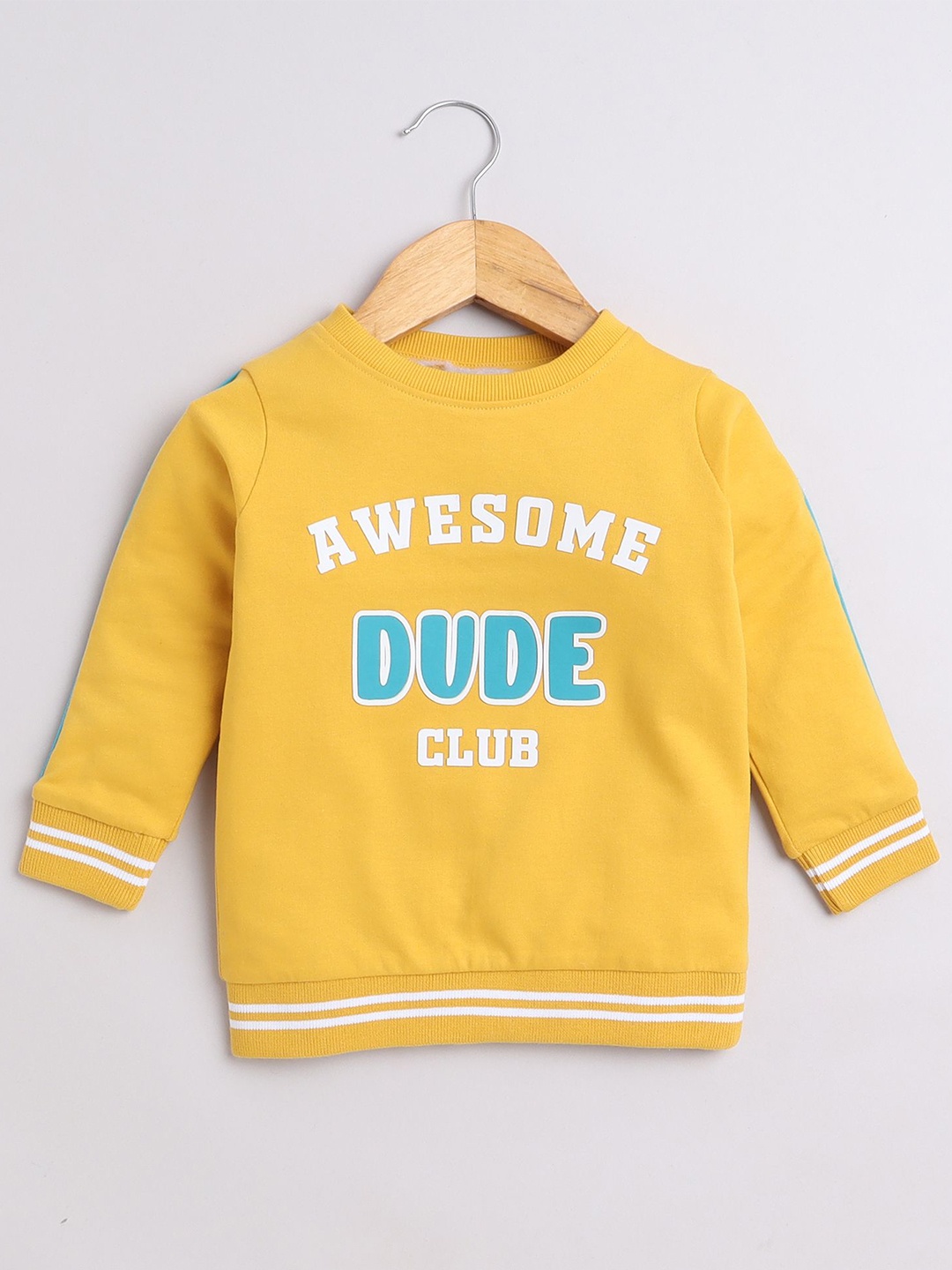 

BUMZEE Boys Printed Sweatshirt, Mustard