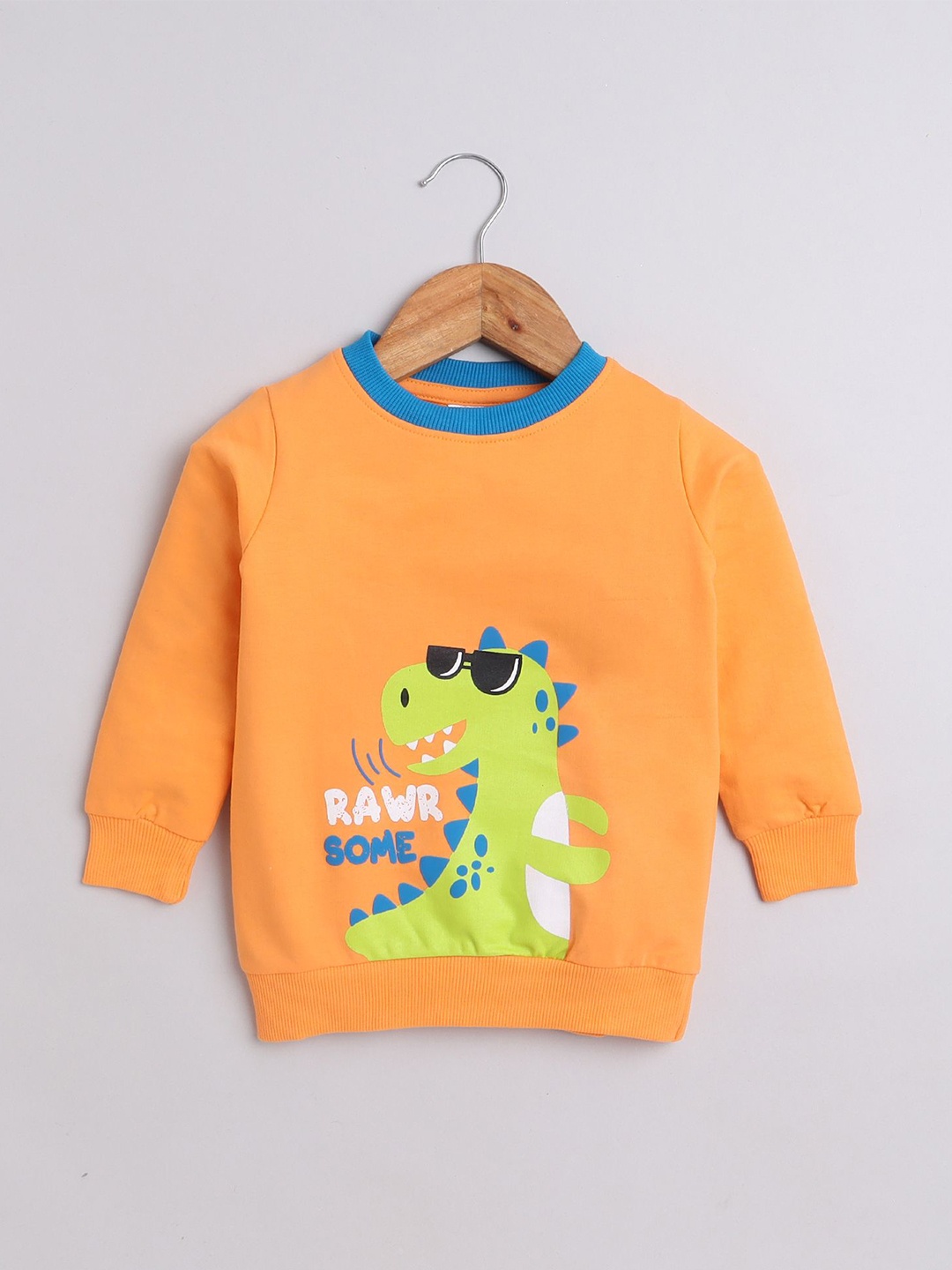 

BUMZEE Boys Printed Sweatshirt, Orange