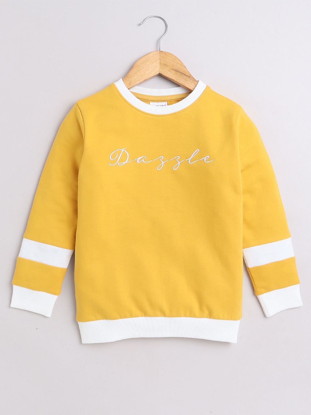 

BUMZEE Girls Solid Sweatshirt, Yellow
