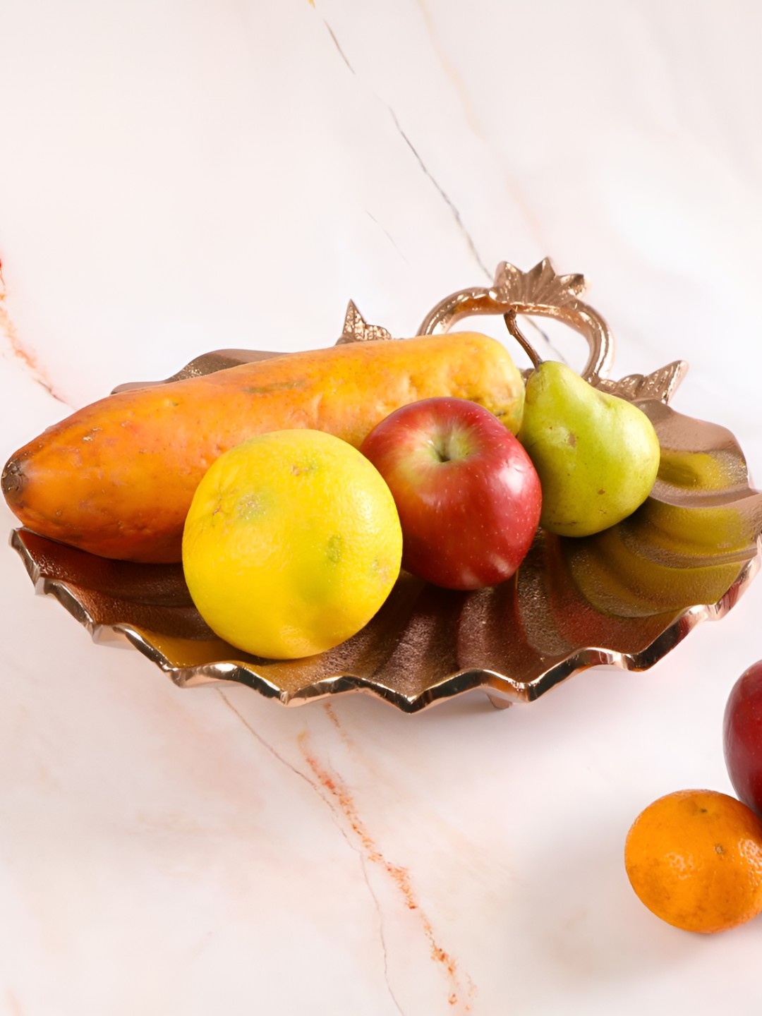 

THE HOME CO. Copper Toned Shell Design Food Platter