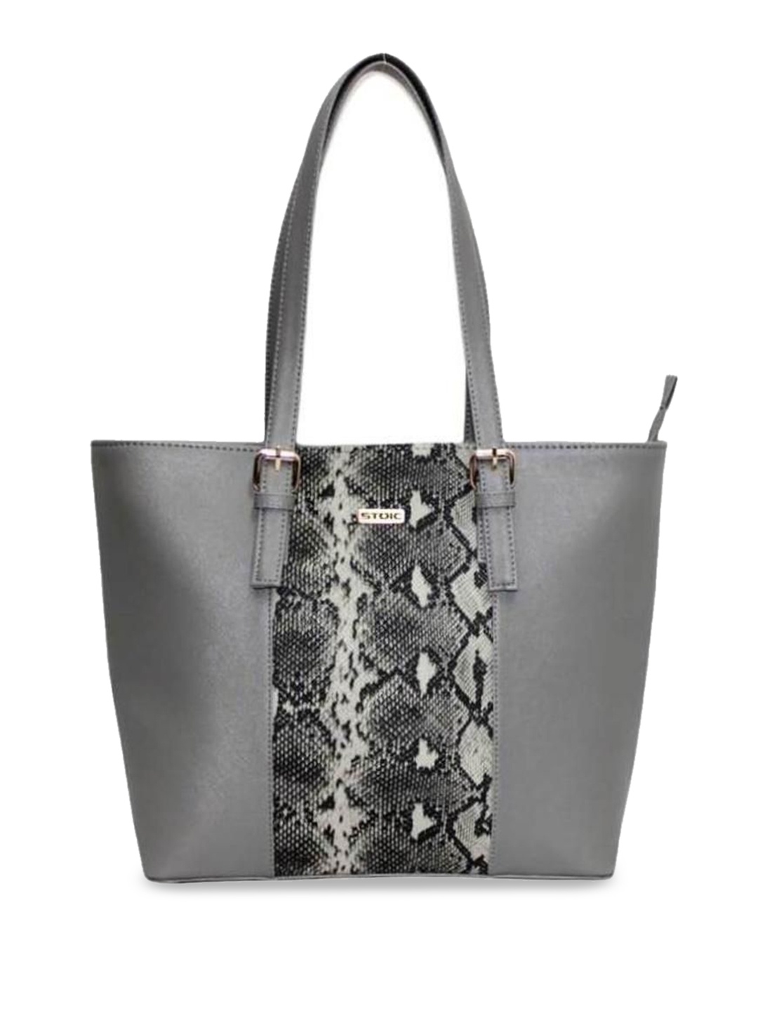 

STOIC Animal Bucket Shoulder Bag with Tasselled, Grey