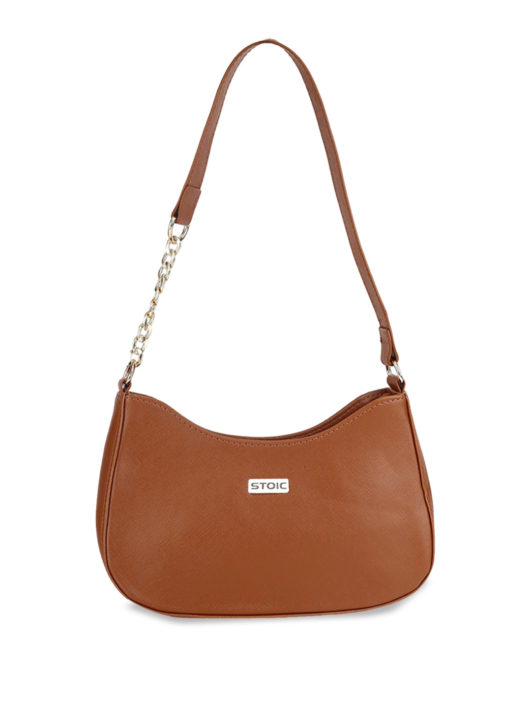 

STOIC Women Solid Structured Hobo Bag, Brown