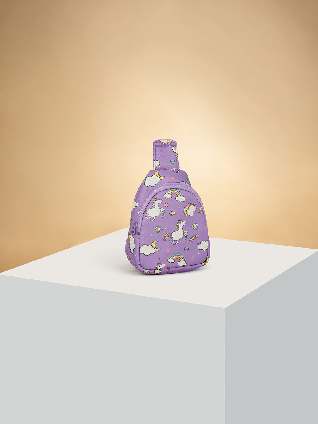 

Pantaloons Junior Printed Structured Sling Bag, Lavender