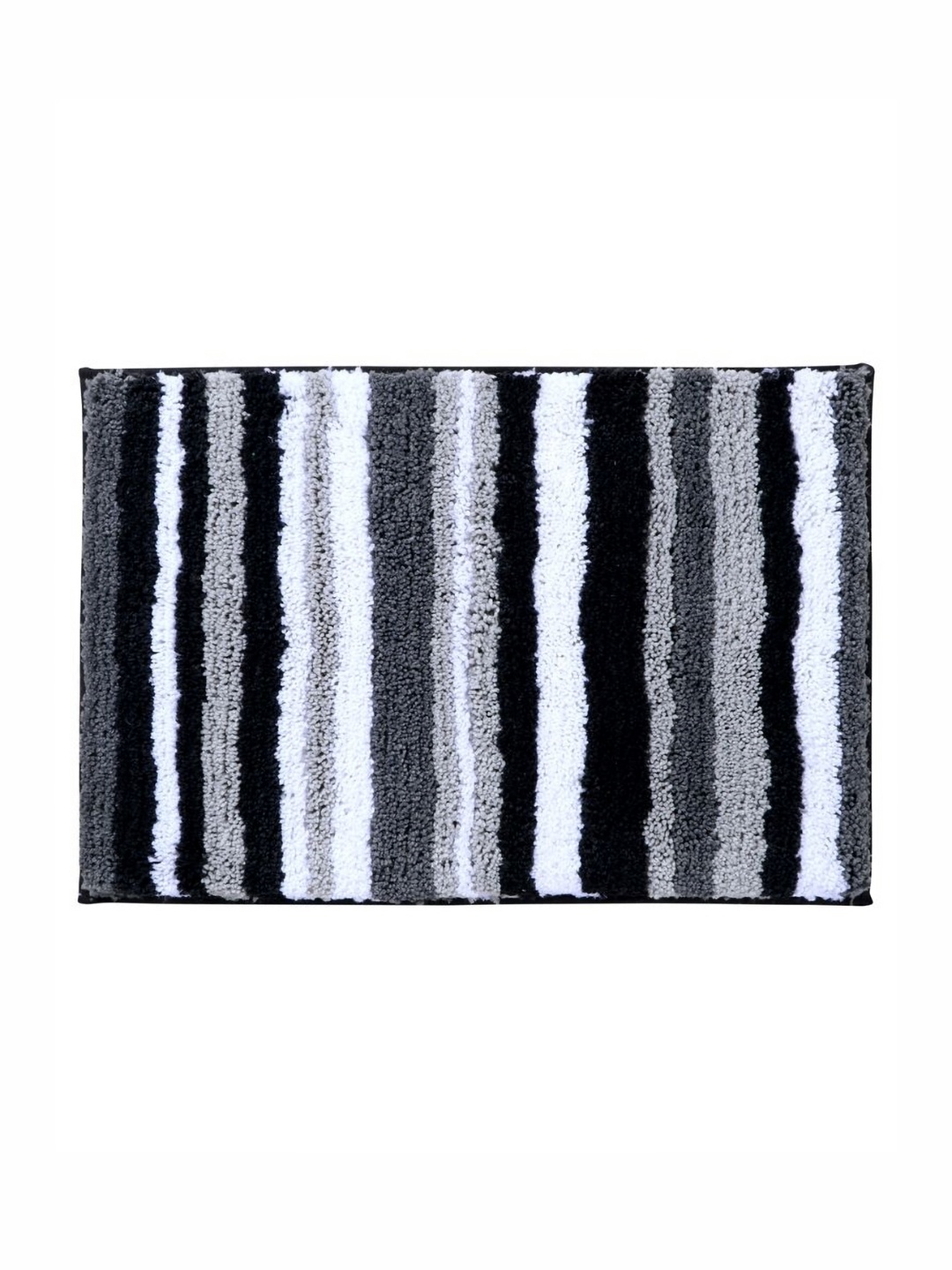 

Pano Grey & White Patterned Microfiber 1800 GSM Anti-Skid Bath Rugs