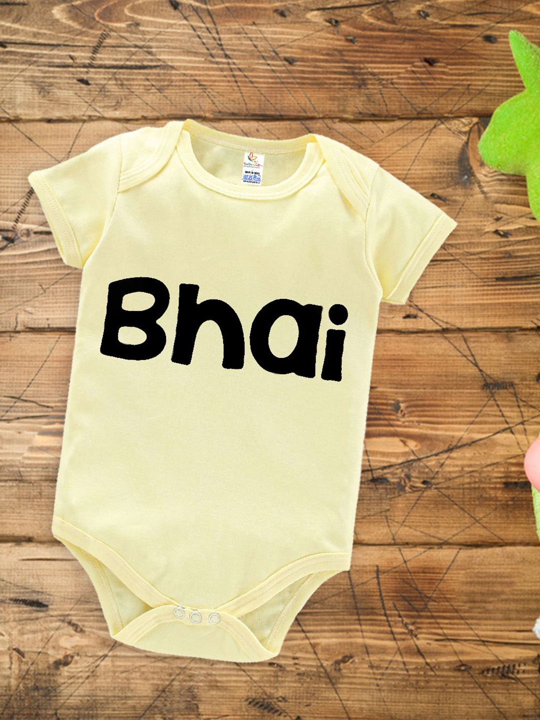 

Babywish Infants Printed Cotton Bodysuit, Yellow