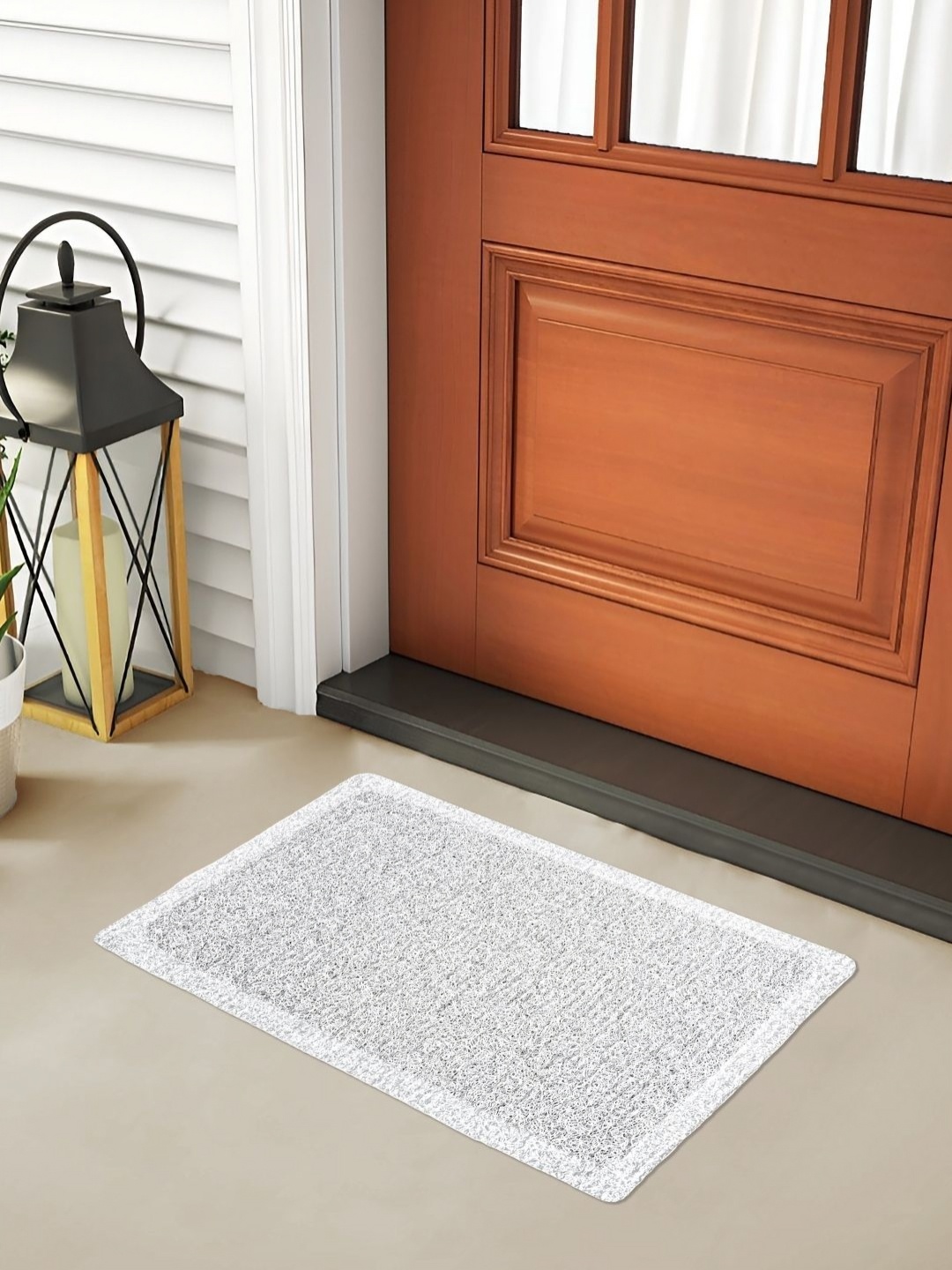 

FABINALIV Beige Textured Anti Skid Doormat