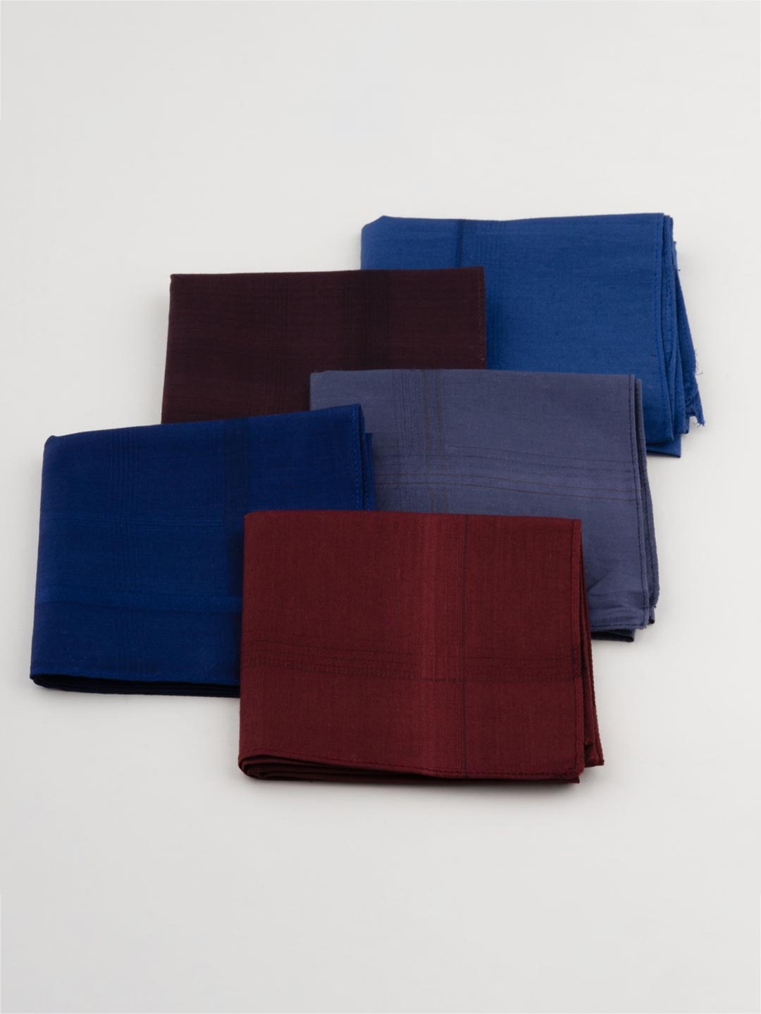 

CROSSLINE Pack Of 5 Pure Cotton Handkerchief, Red