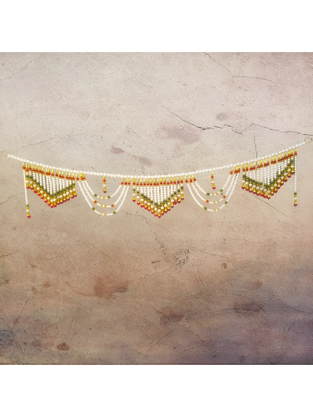 

NARYA TRADITIONAL White & Green Toran Wall Decor