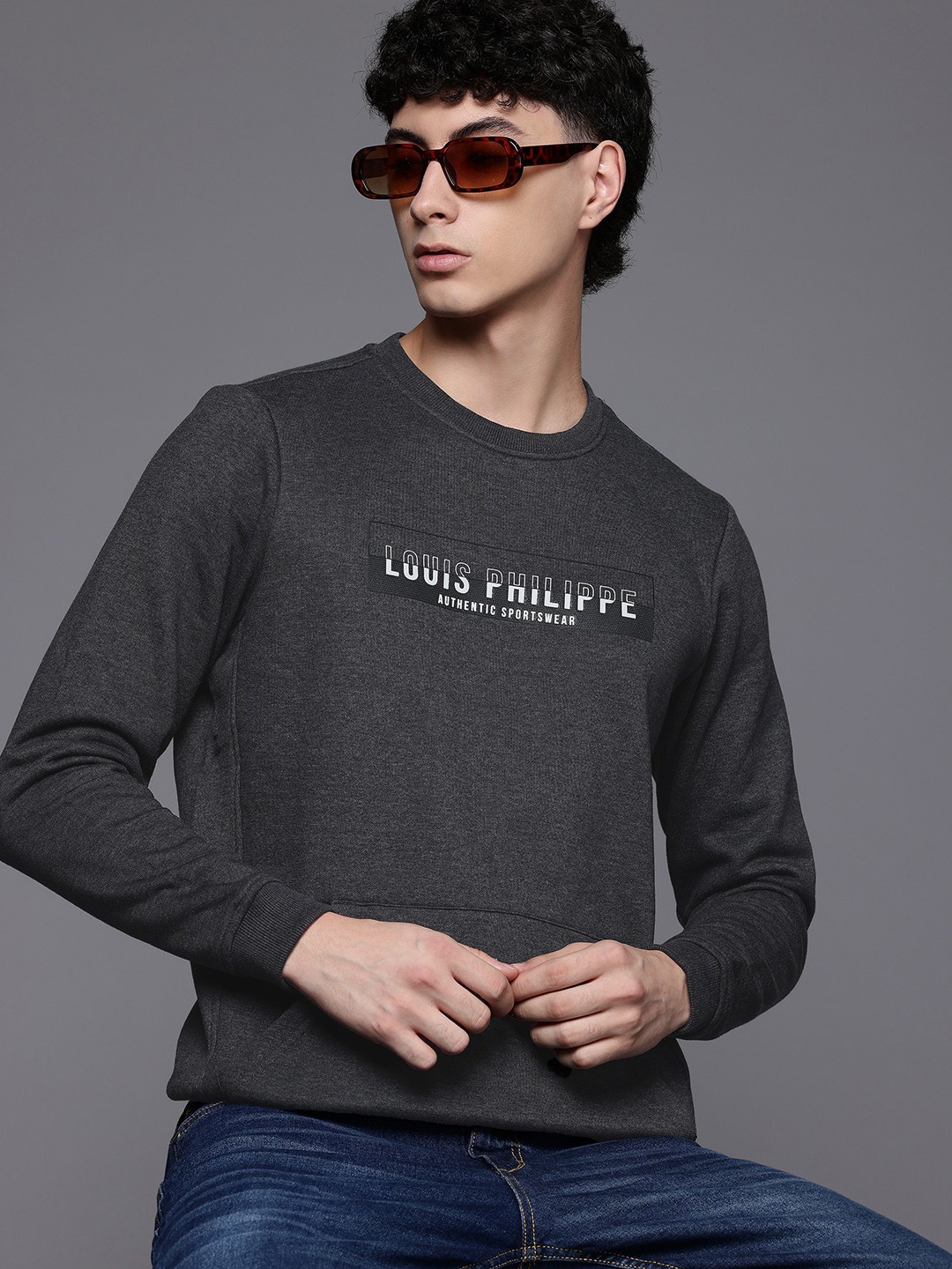 

Louis Philippe Sport Printed Sweatshirt, Charcoal