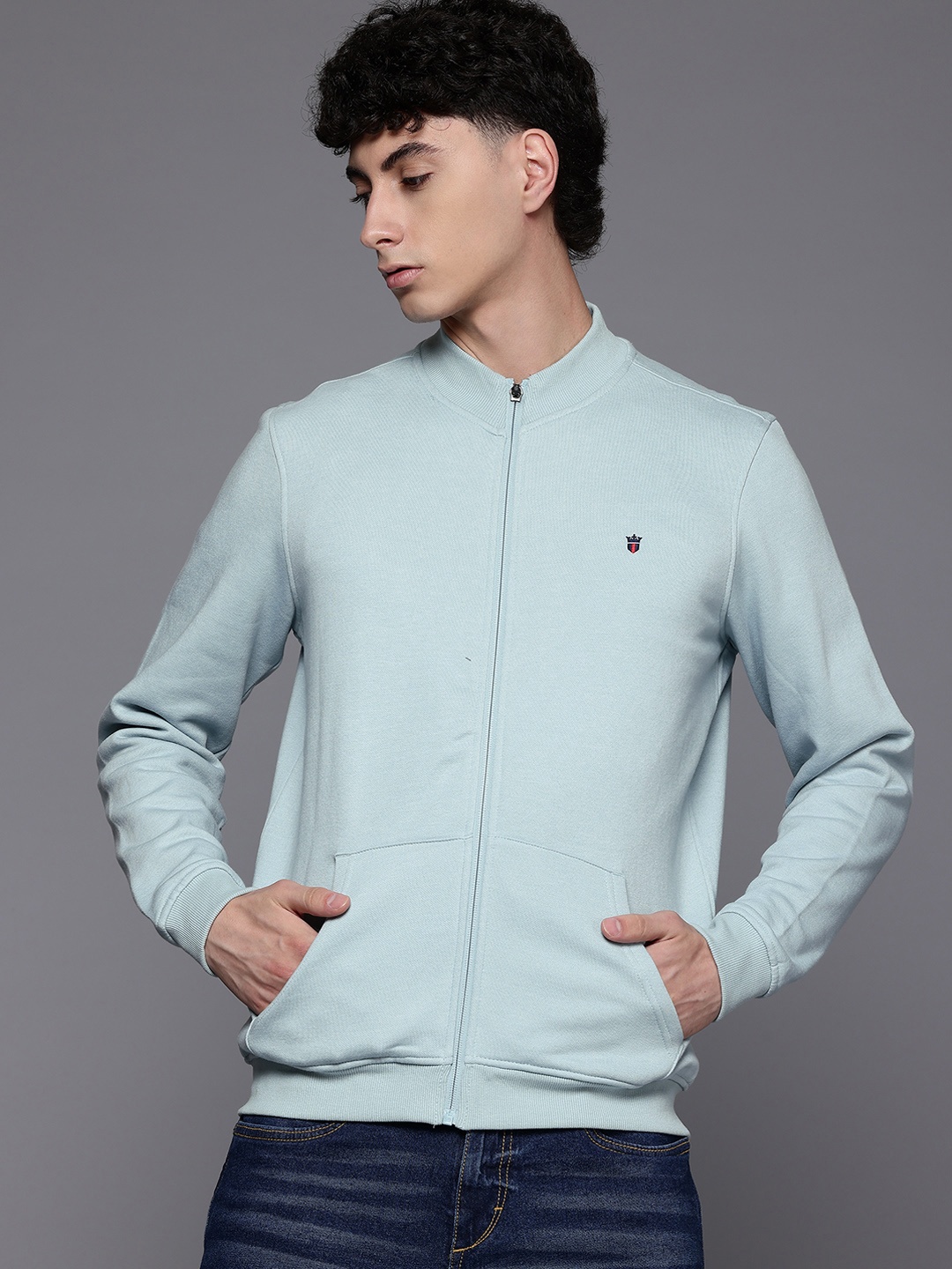 

Louis Philippe Sport High Neck Sweatshirt, Blue