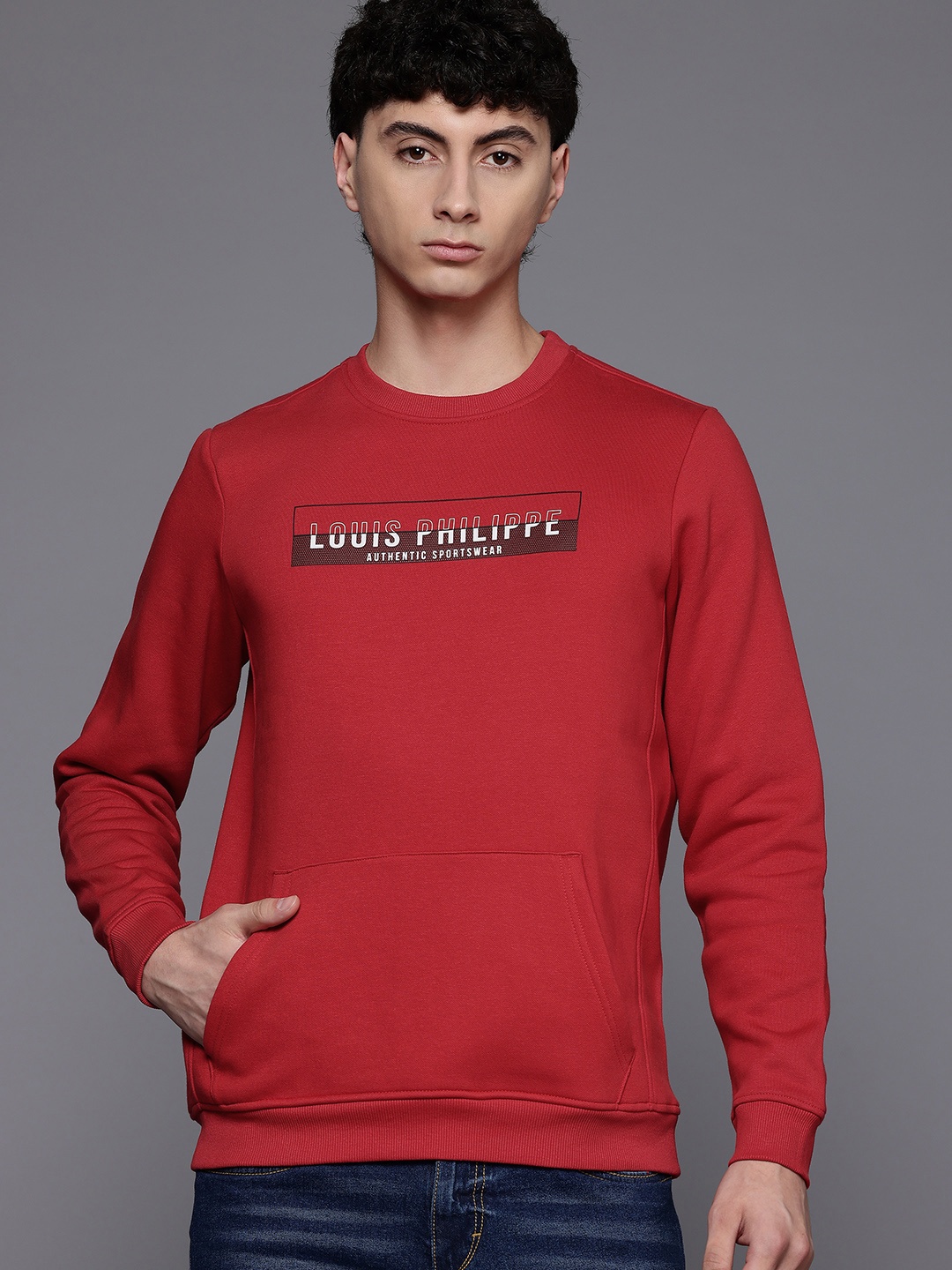 

Louis Philippe Sport Printed Sweatshirt, Red