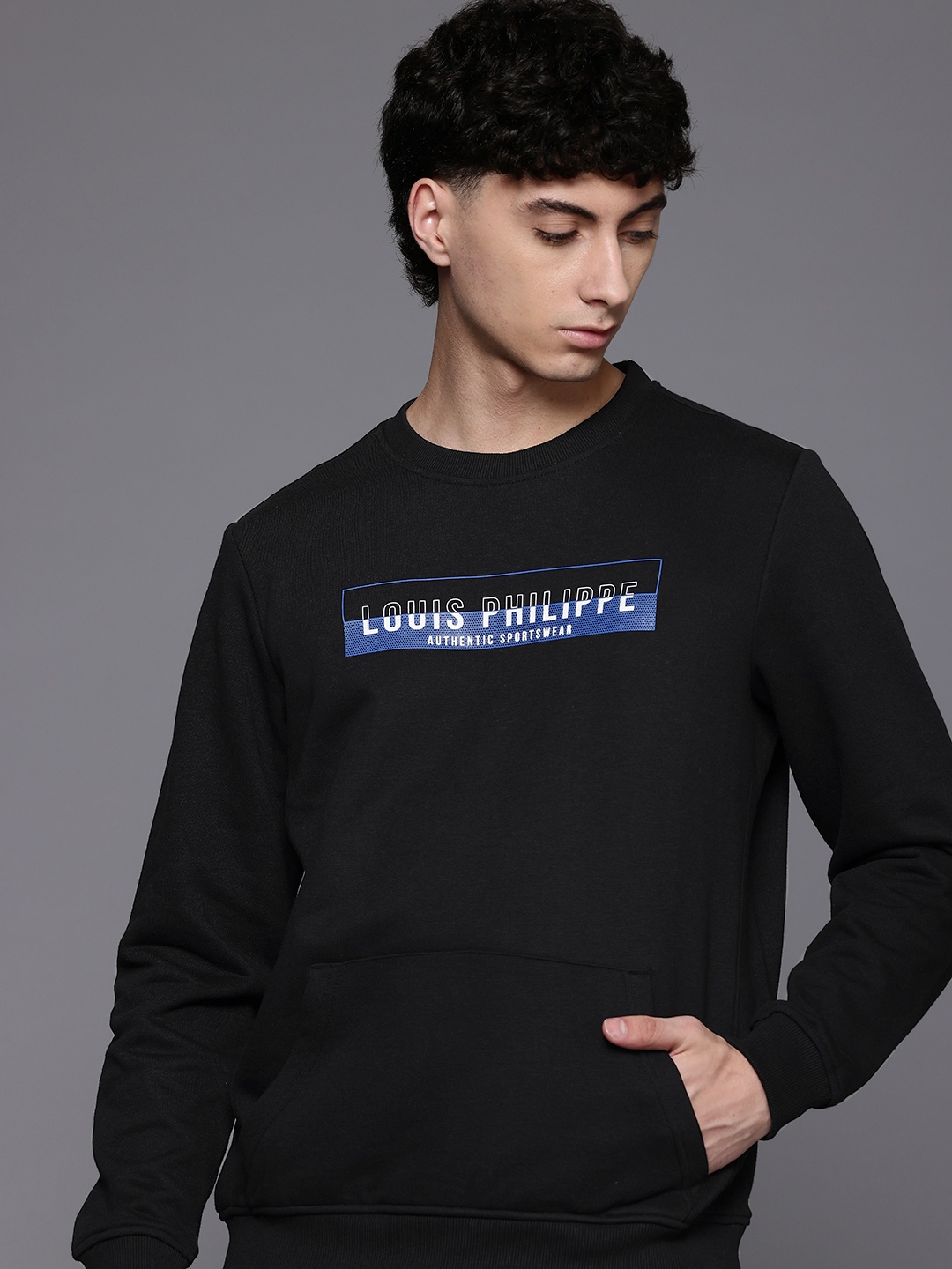 

Louis Philippe Sport Printed Sweatshirt, Black