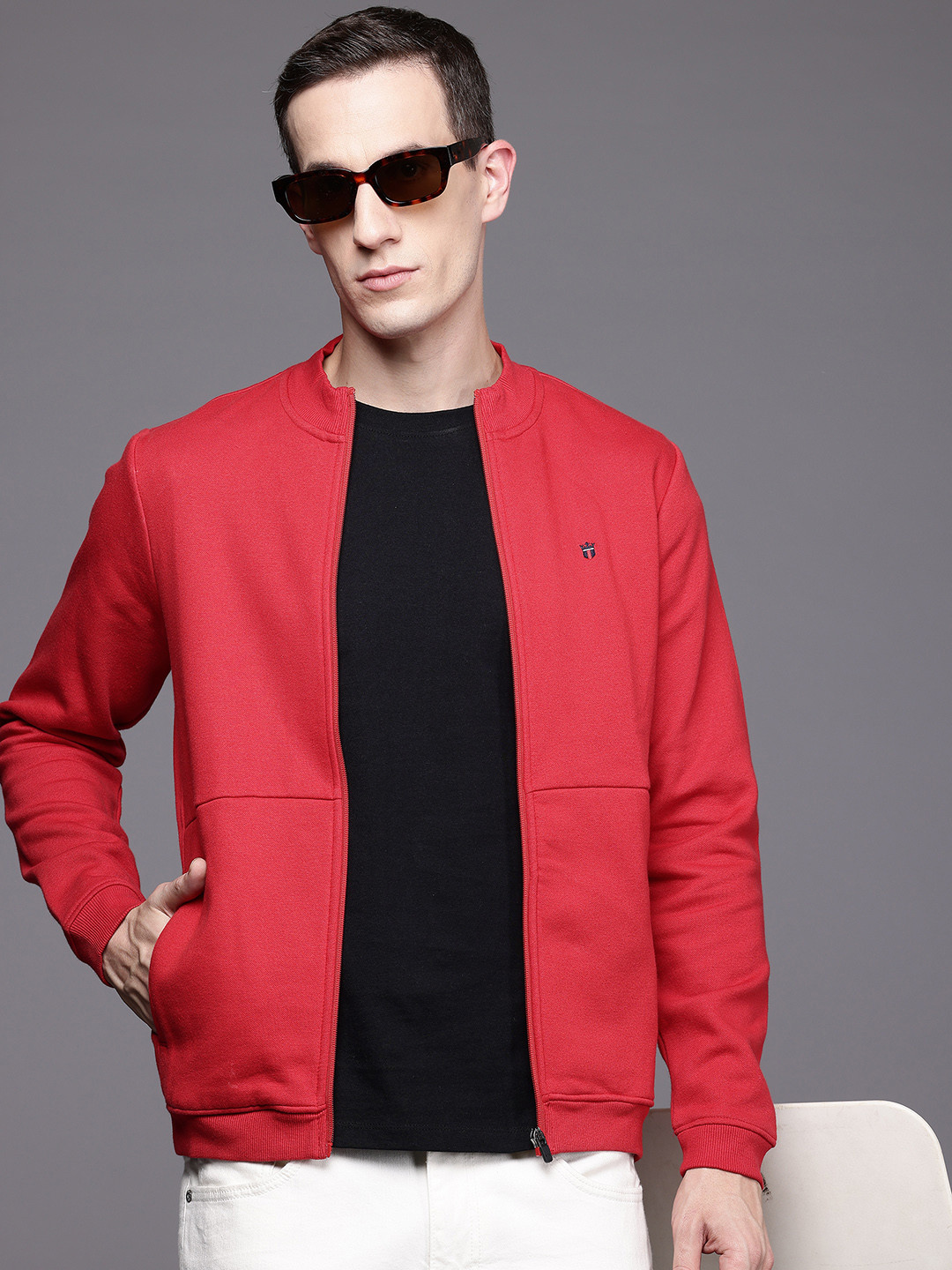 

Louis Philippe Sport Brand-Logo Printed Sweatshirt, Red
