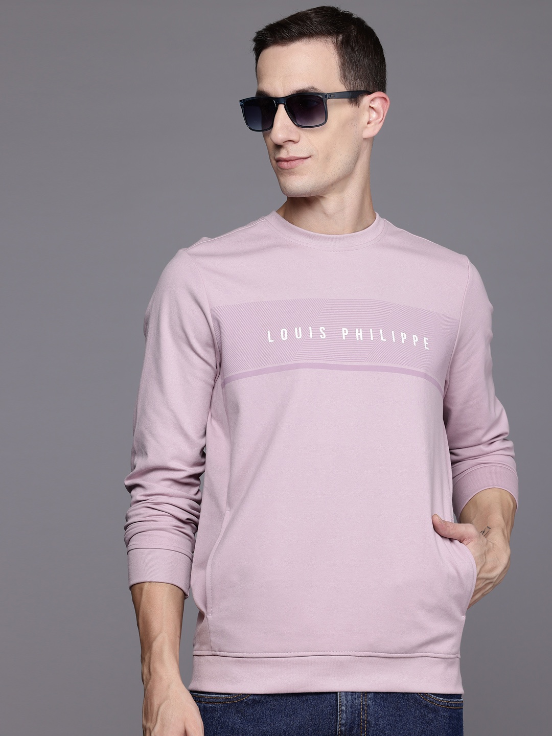 

Louis Philippe Sport Logo Printed Sweatshirt, Lavender