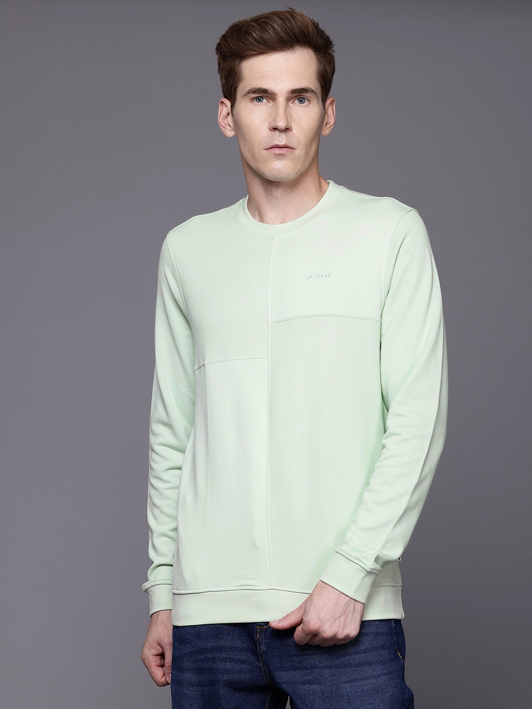 

Louis Philippe Jeans Men Cotton Sweatshirt, Green