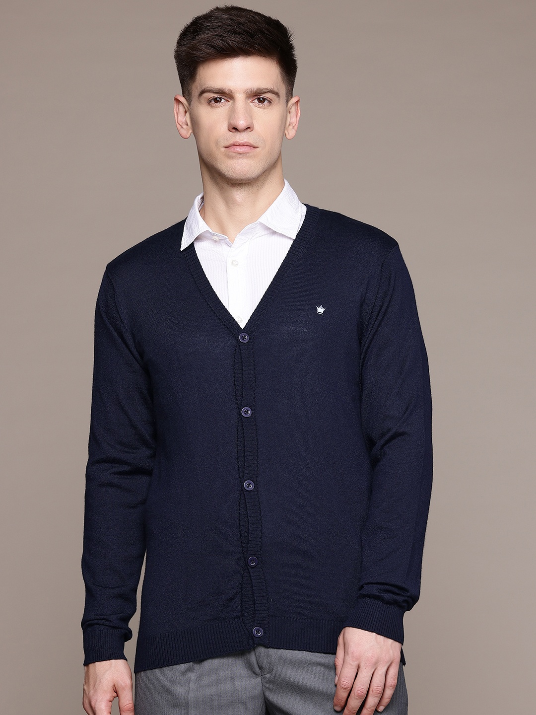 

Louis Philippe V-Neck Cardigan, Navy blue