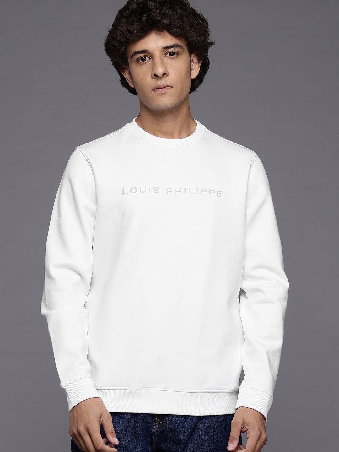 

Louis Philippe Printed Sweatshirt, White