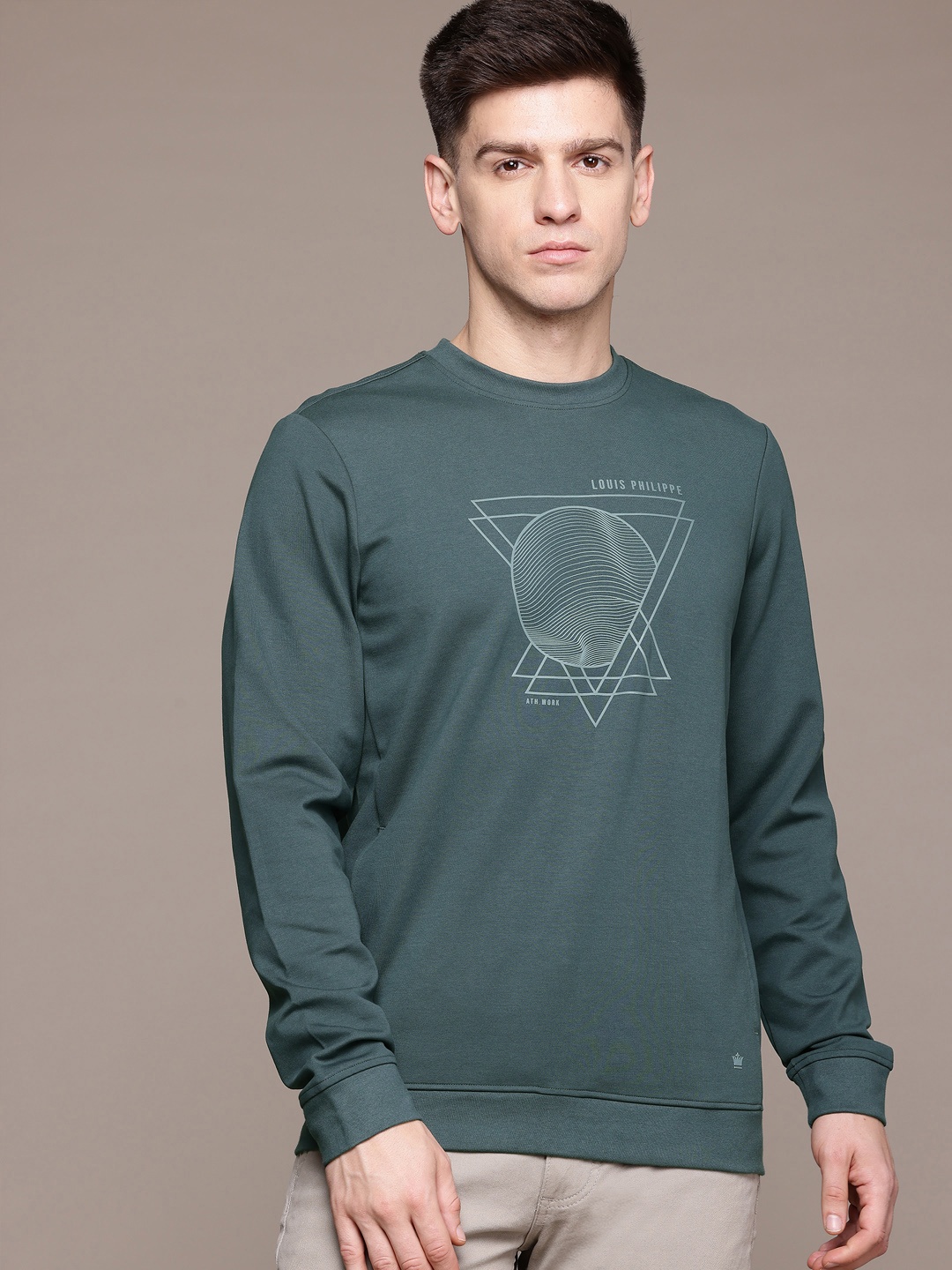 

Louis Philippe Ath.Work Printed Sweatshirt, Green