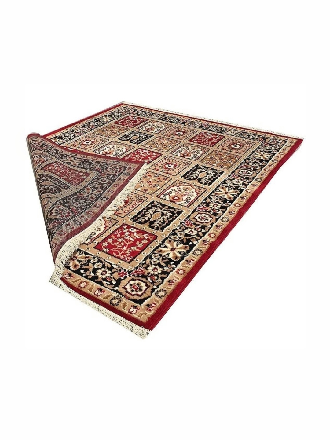 

SANA CARPET Red & Black Ethnic Motifs Anti Skid Rectangle Carpet