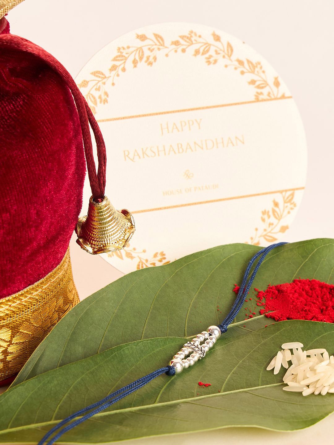 

House of Pataudi 925 Sterling Silver Thread Rakhi