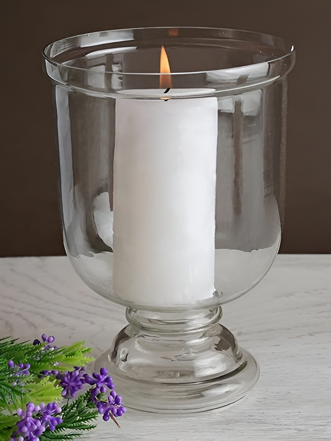 

Clovefry Transparent Glass Candle Holder