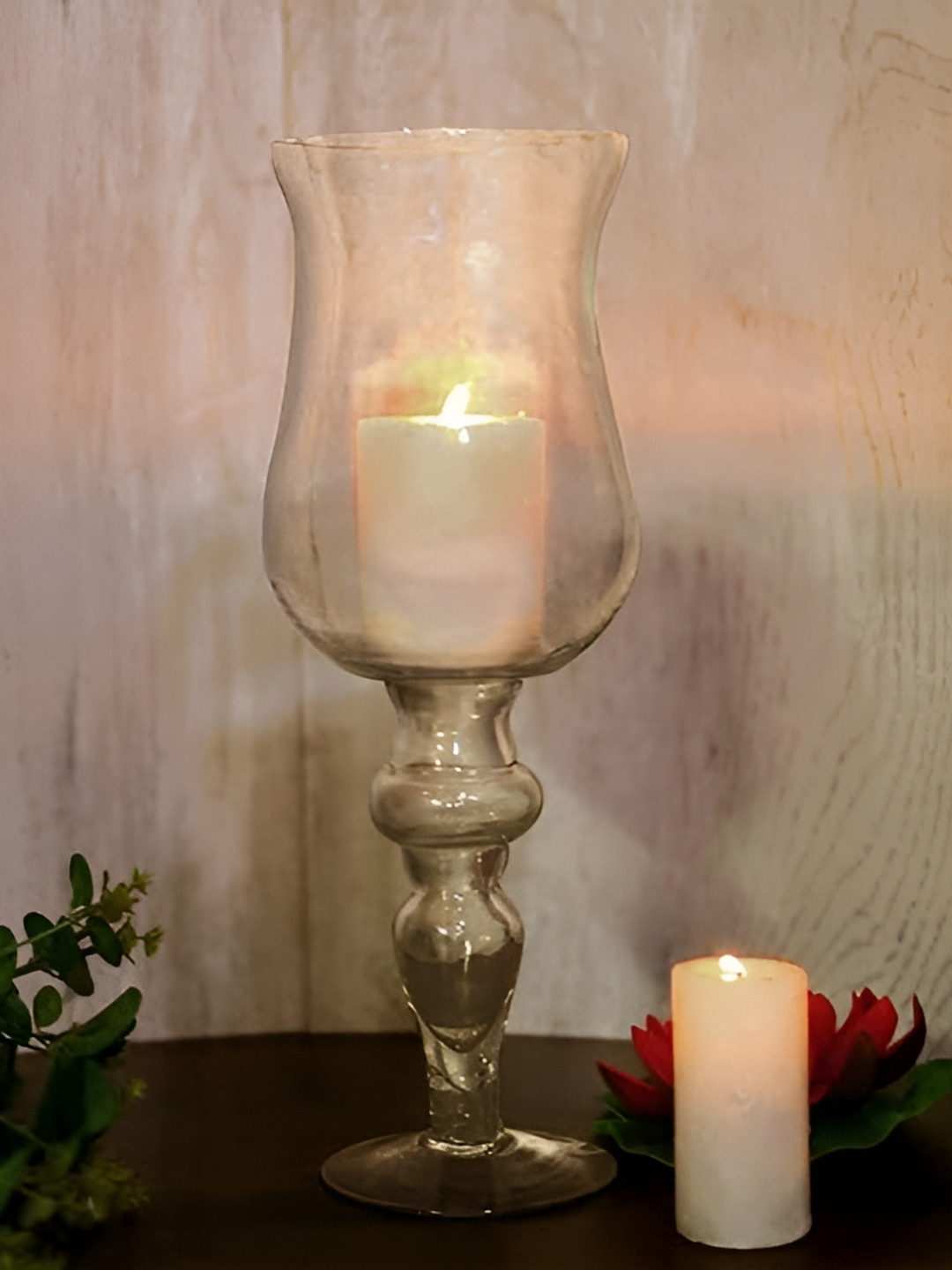 

Clovefry Transparent Glass Candle Holder