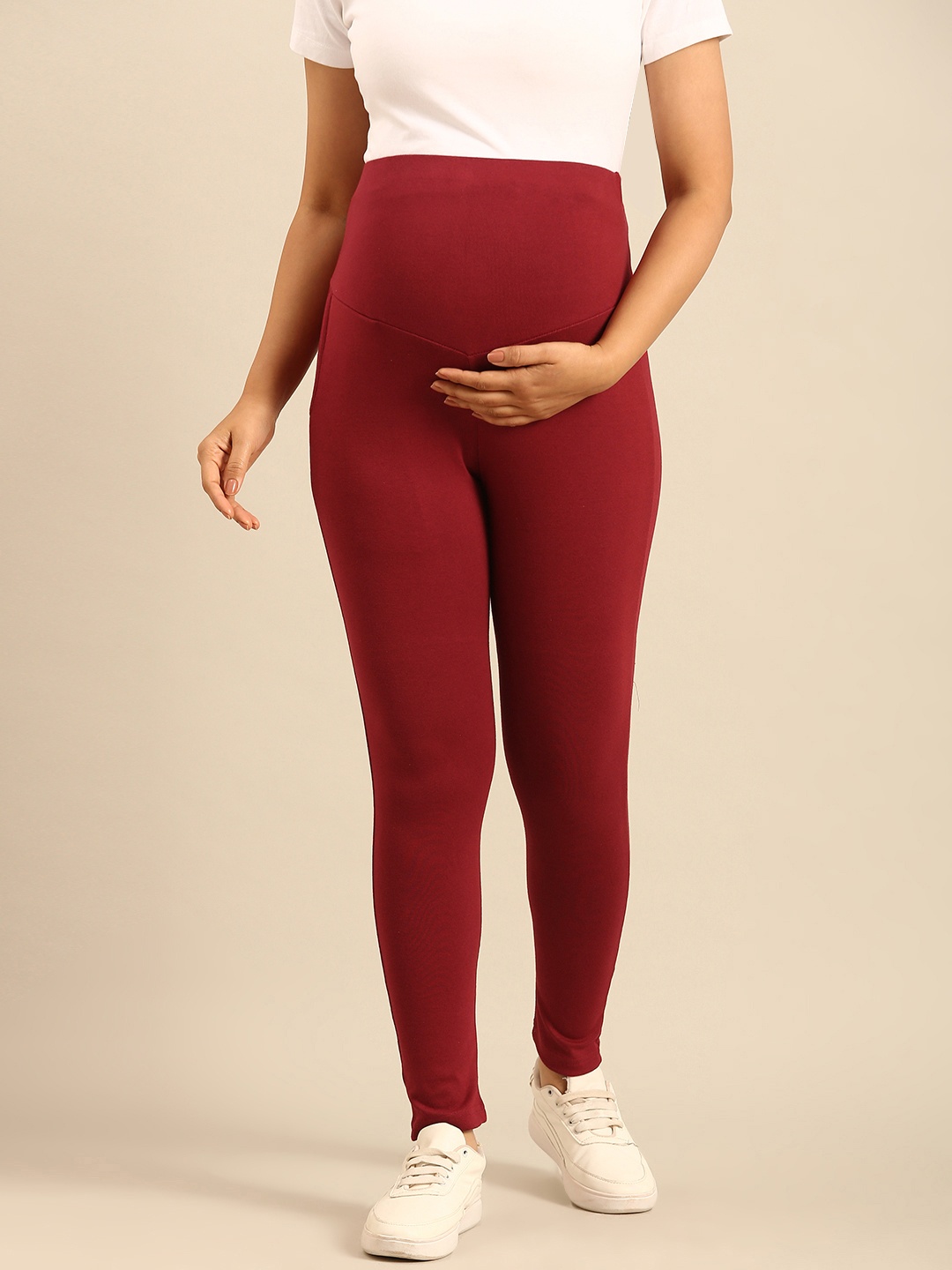 

NIGHTSPREE Maternity Leggings, Red