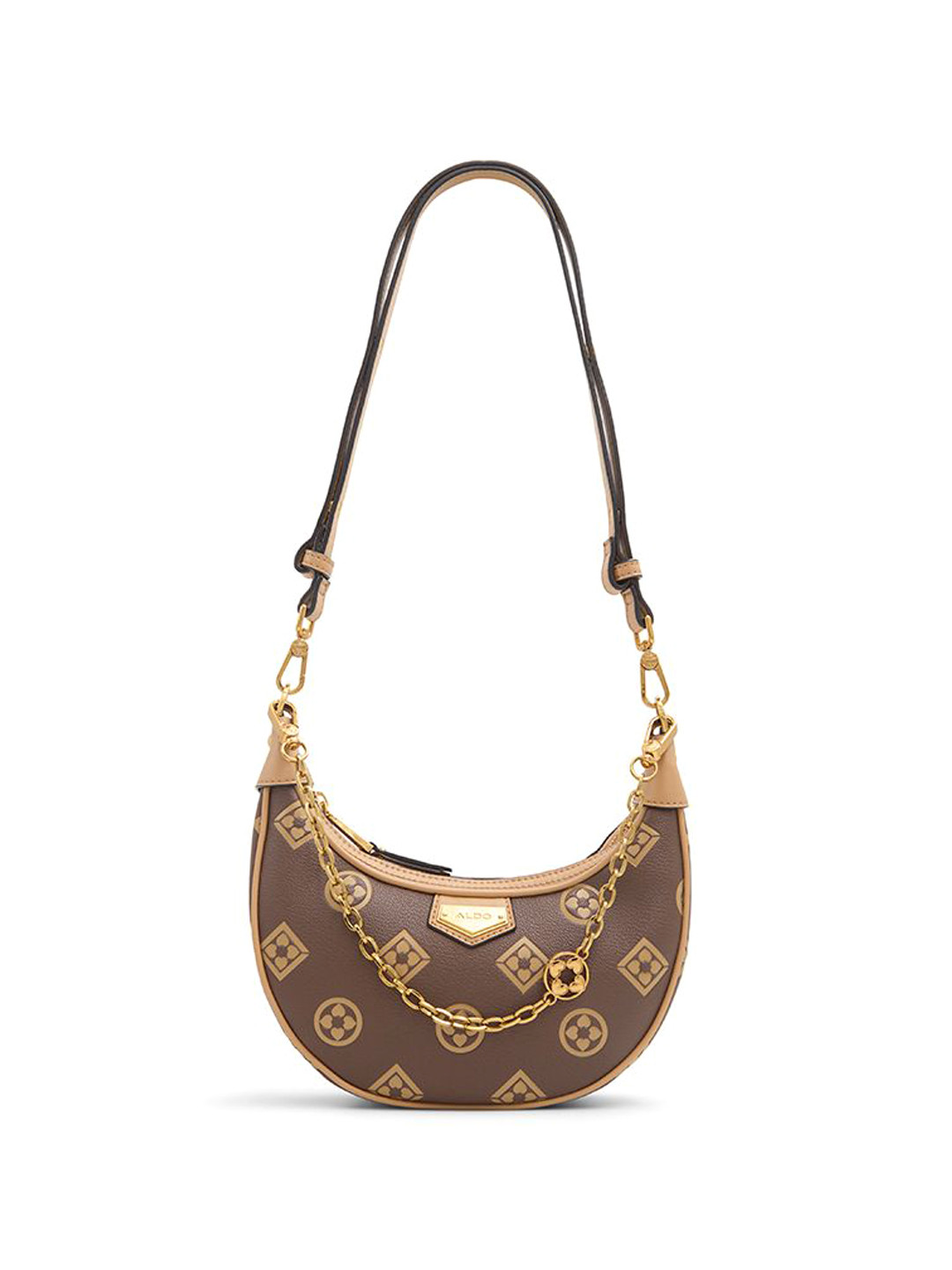 

ALDO Printed Structured Tote Bag, Brown