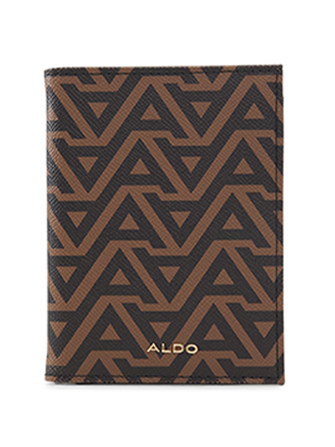 

ALDO Women Typography Printed Card Holder, Brown