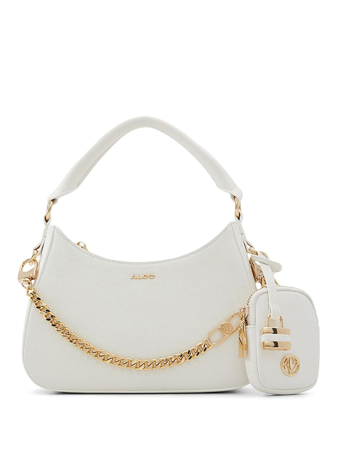 

ALDO Embellished Structured Handheld Bag, White