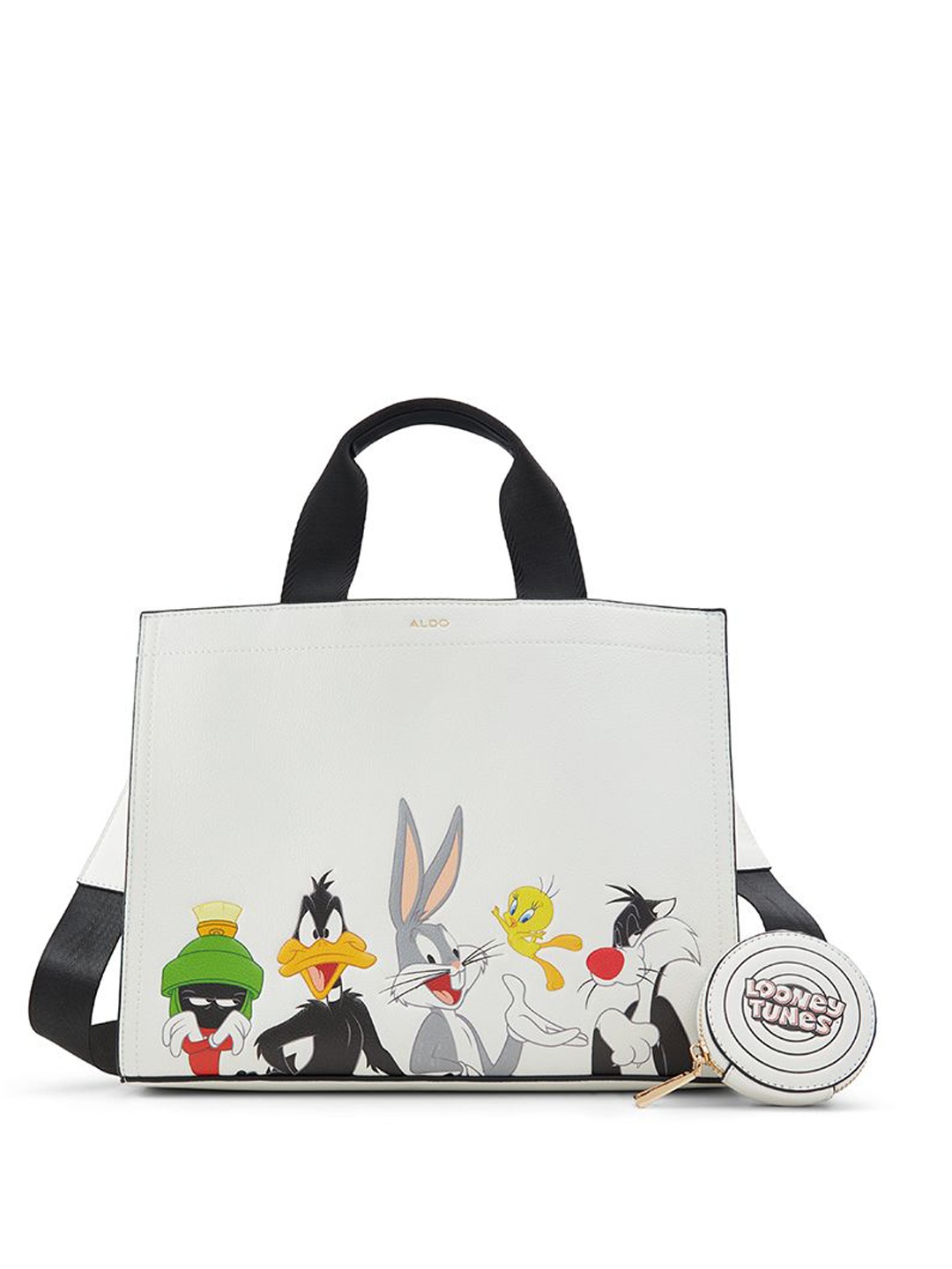 

ALDO Embellished Structured Tote Bag, White