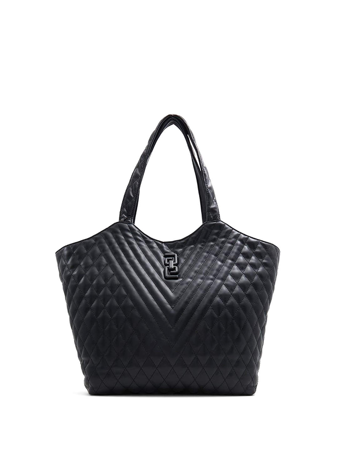 

ALDO Textured Oversized Bucket Shoulder Bag with Quilted, Black