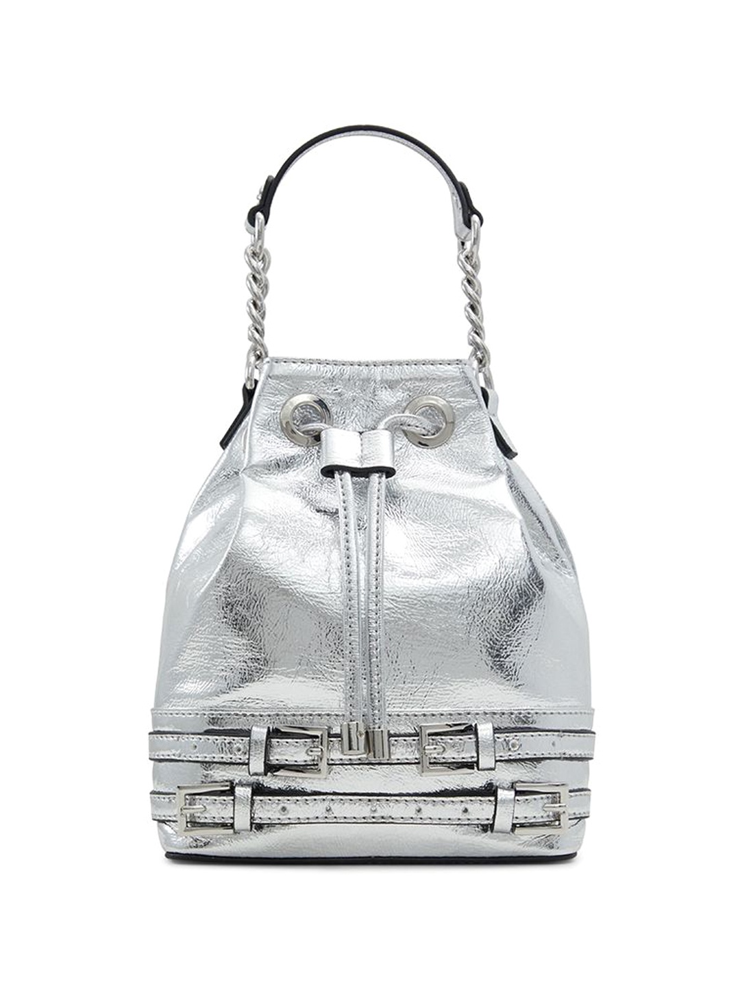 

ALDO Shopper Handheld Bag with Cut Work, Silver