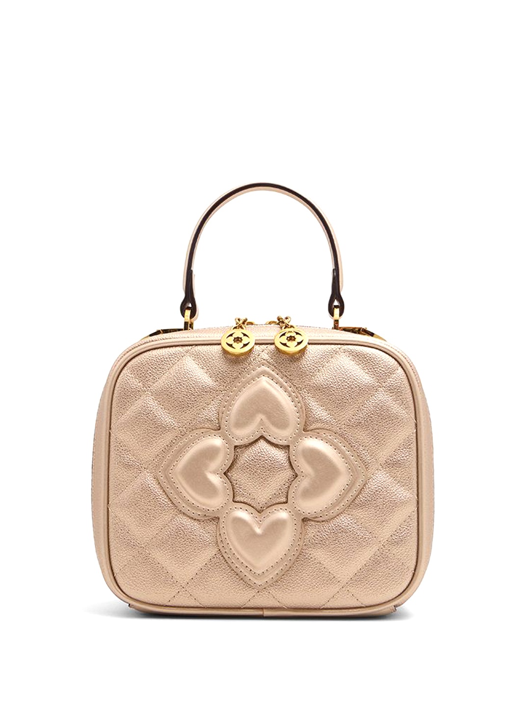 

ALDO Textured Structured Handheld Bag with Quilted, Silver