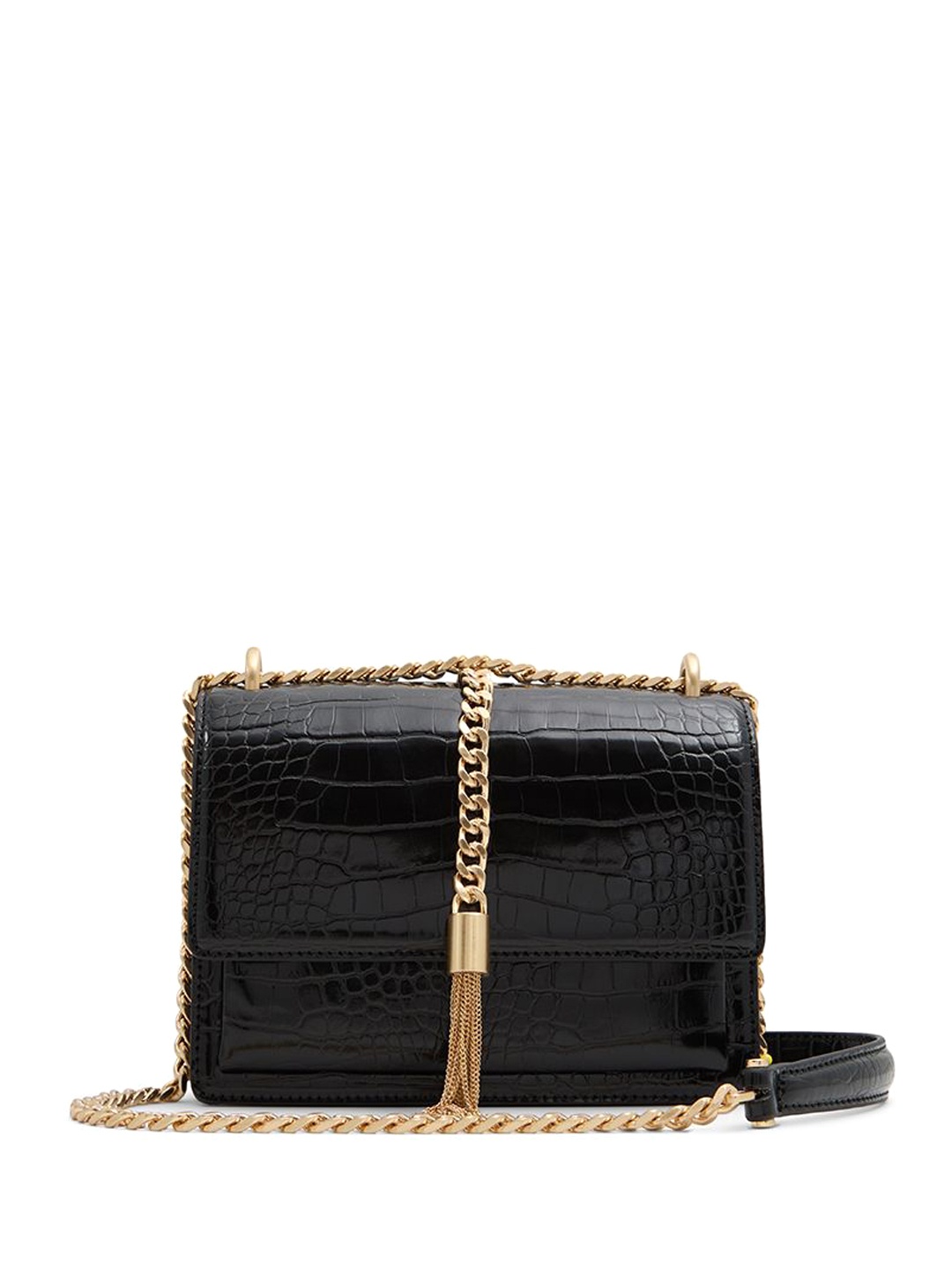 

ALDO Bucket Shoulder Bag with Tasselled, Black