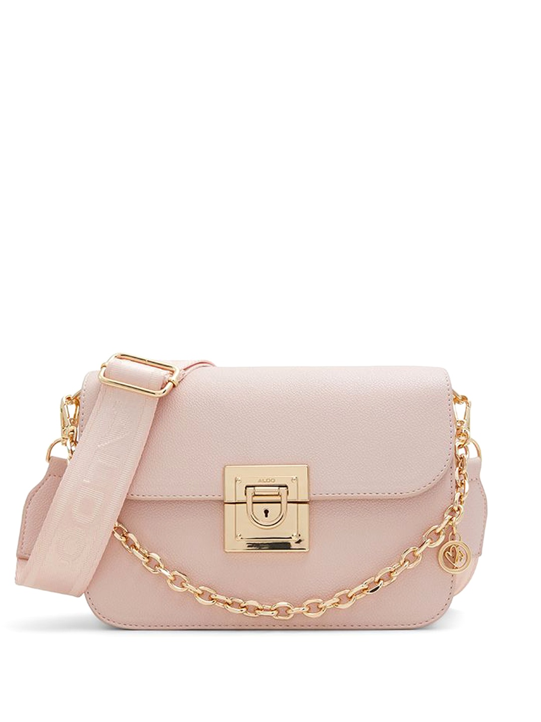 

ALDO Textured Structured Synthetic Sling Bag, Pink