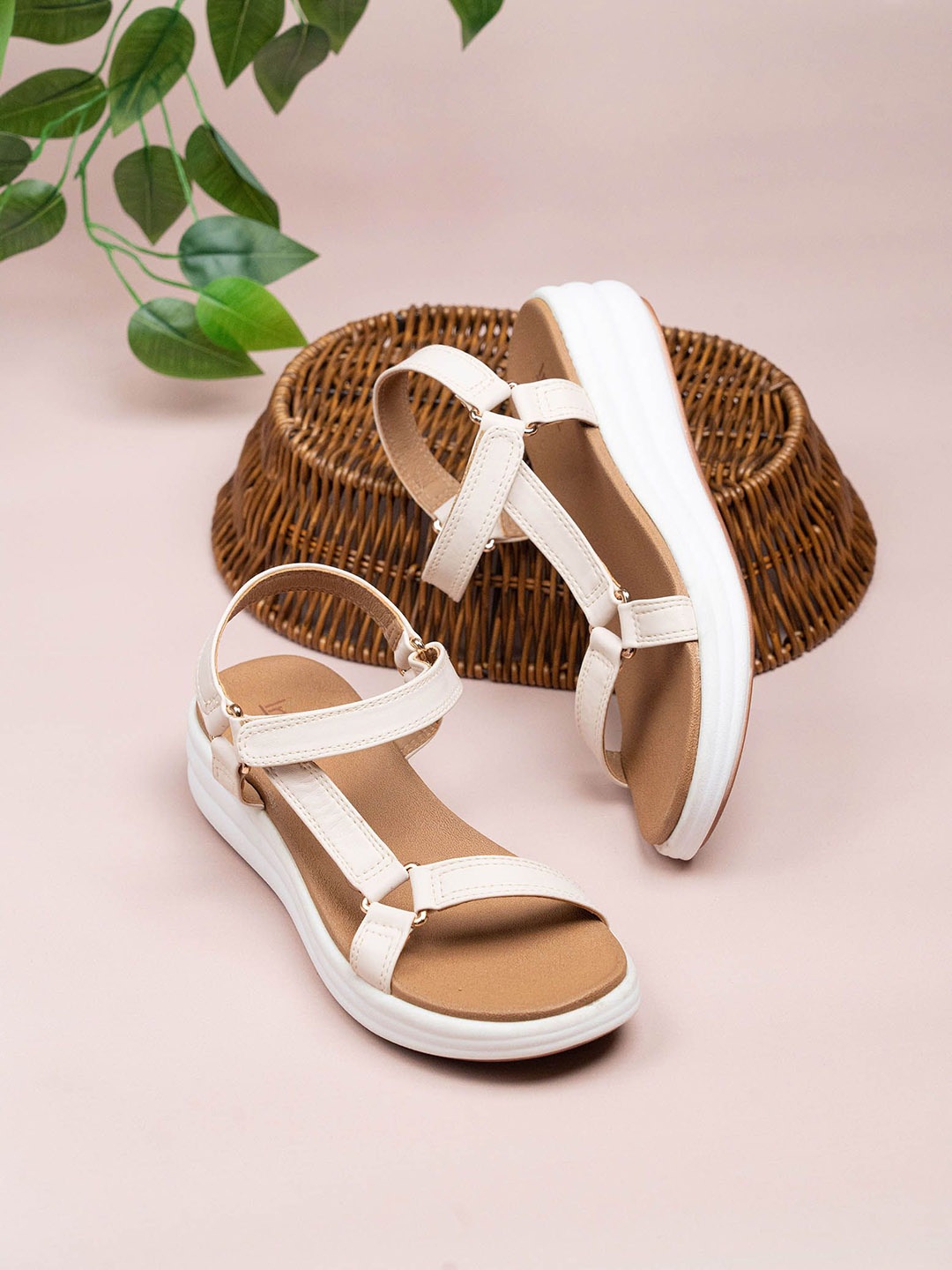

Inc 5 Women Open Toe Wedge Sandals, Cream