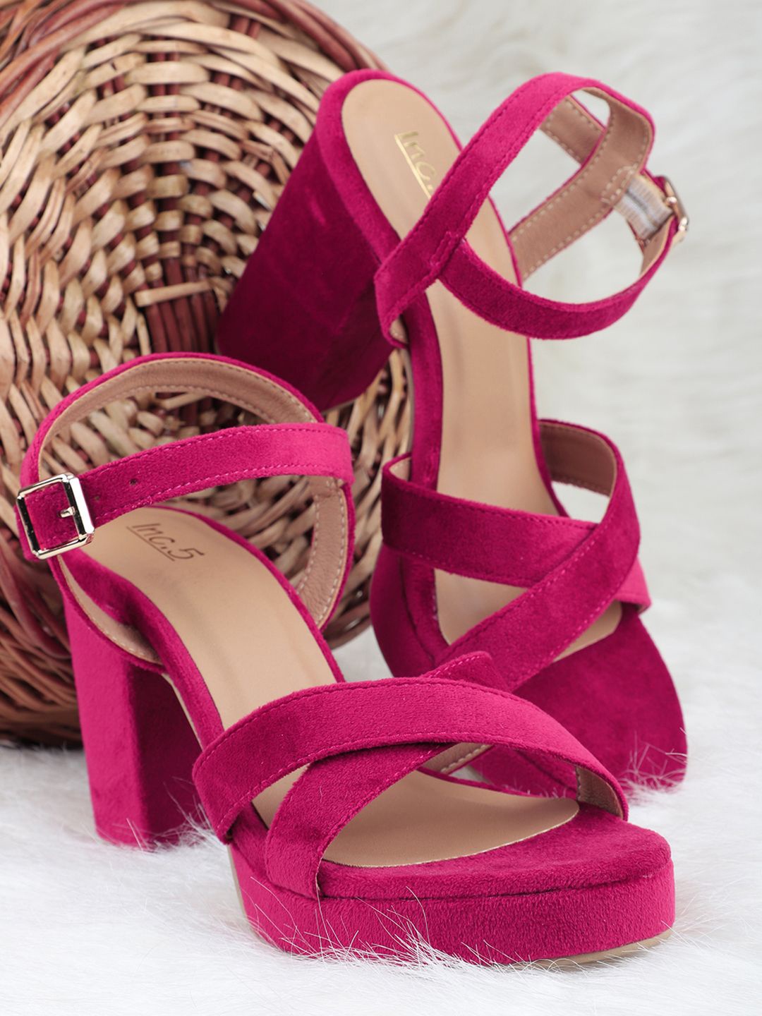 

Inc 5 Block Heel Sandals, Pink
