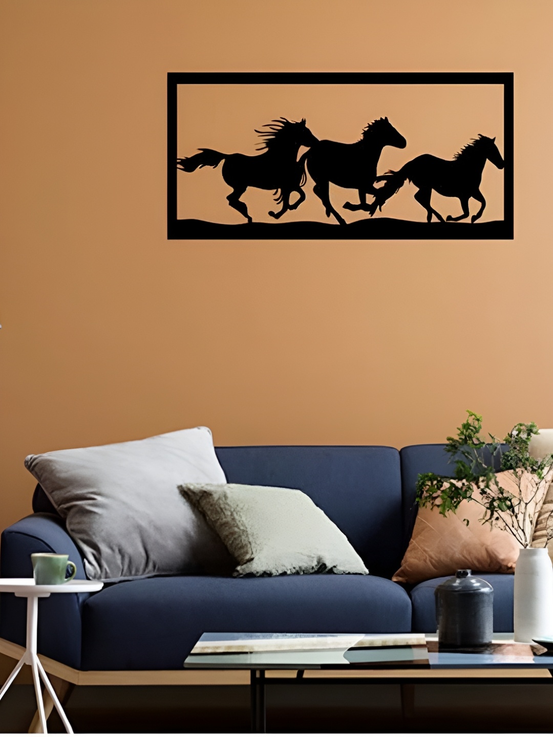 

ARTROOMS Black Horse Metal Wall Decor