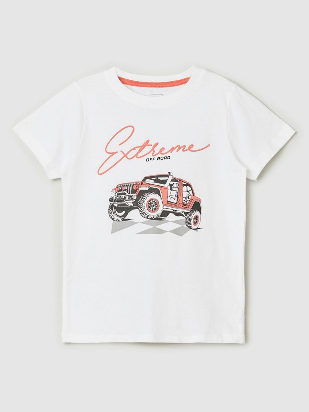 

max Boys Printed Applique T-shirt, White