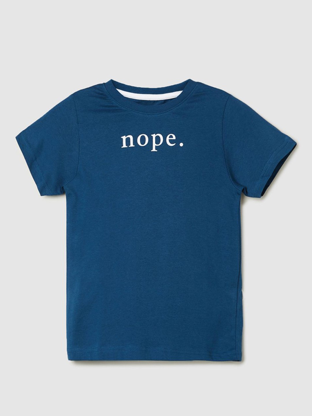 

max Boys Cotton Typography Printed T-shirt, Blue