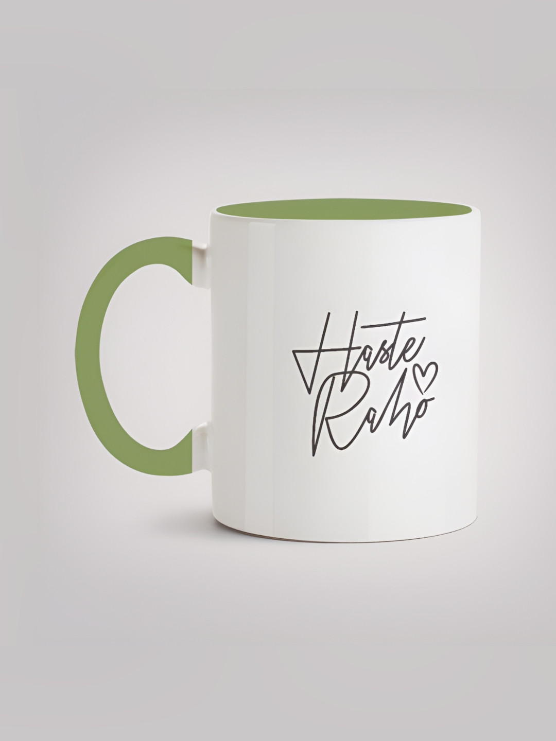 

MOTIVATE BOX White & Green Printed Ceramic Glossy Mug 330ml