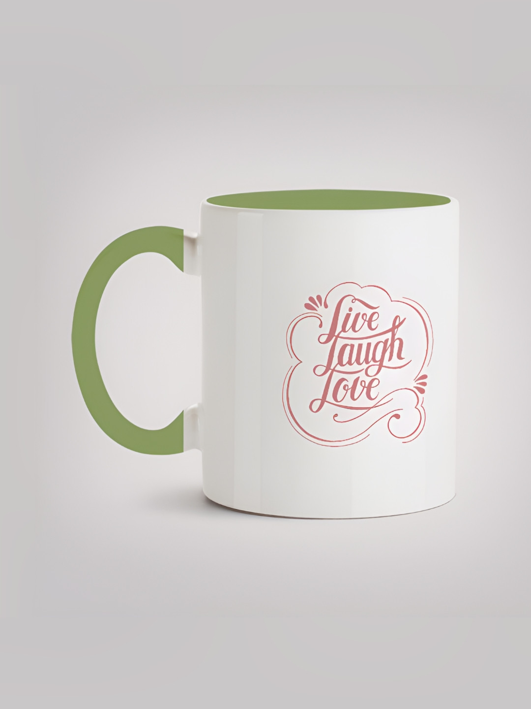 

MOTIVATE BOX White & Green Typography Printed Ceramic Glossy Mug 330 ml