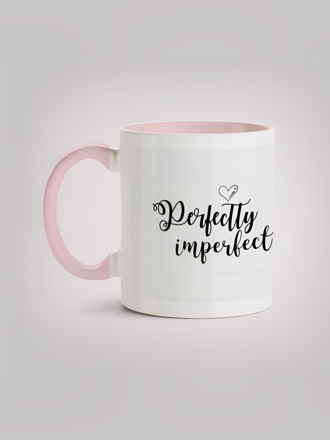 

MOTIVATE BOX White & Pink Printed Ceramic Microwave Safe Glossy Finished Mug 330 ml