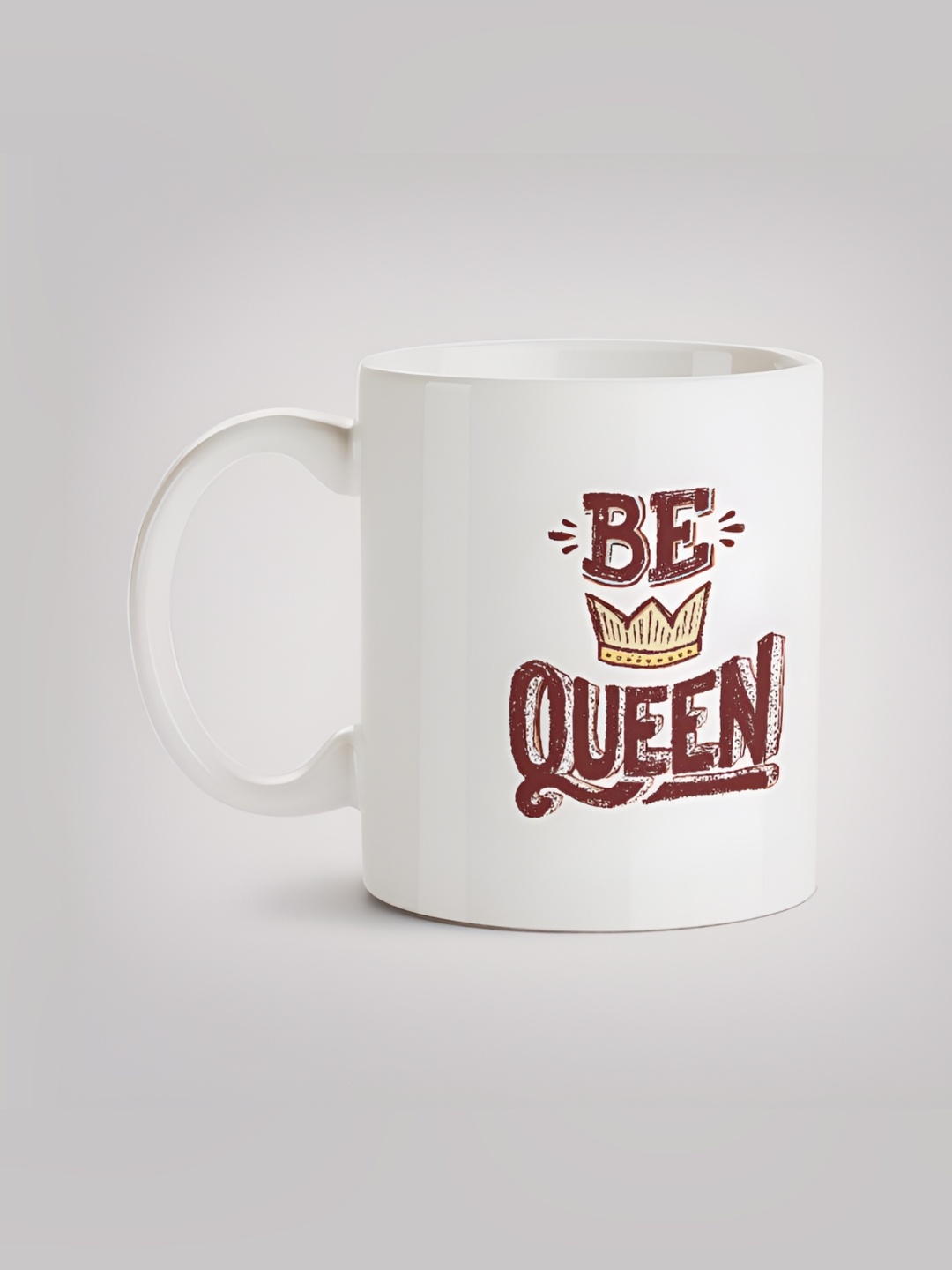 

MOTIVATE BOX White & Brown Printed Glossy Ceramic Mug 330ml