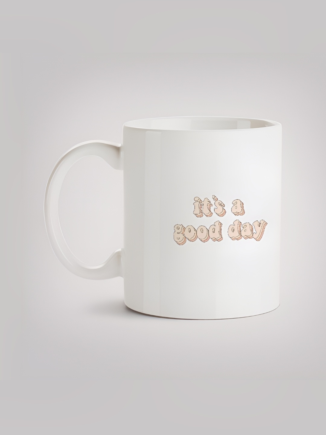 

MOTIVATE BOX White & Brown Printed Ceramic Glossy Mug 330 ml